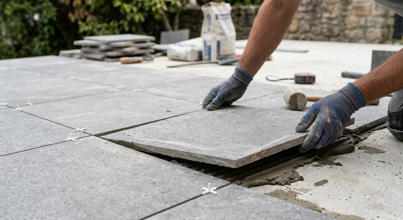 Spécialiste du carrelage extérieur en grès cérame à Douvres
